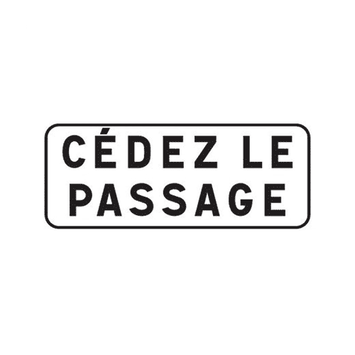 Panonceau Cédez le passage M9c