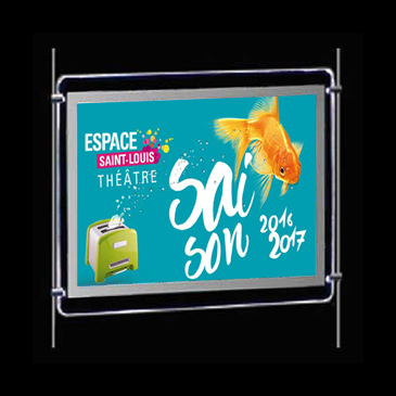 Porte-affiches lumineux, LED, Suspendus