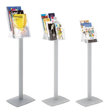 Porte-brochures pour support sur pied Noir