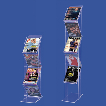 Porte-brochures zig-zag Cristal