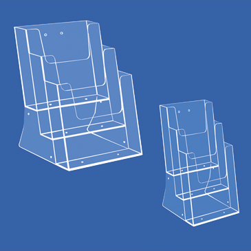 Porte-brochures de comptoir multi-cases