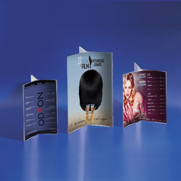 Porte-visuels / Porte-menus triptyques