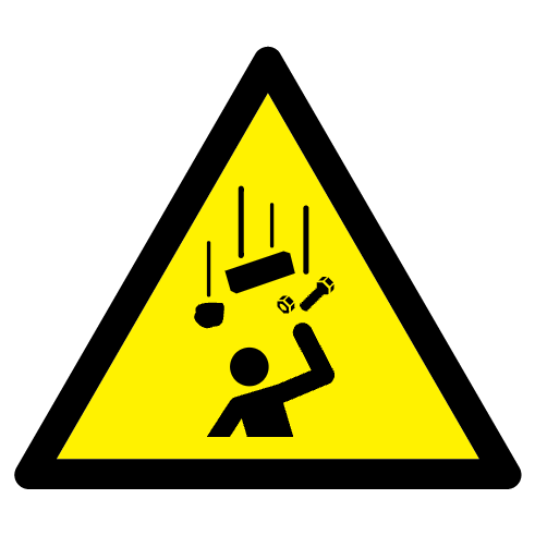 Danger chute d'objets
