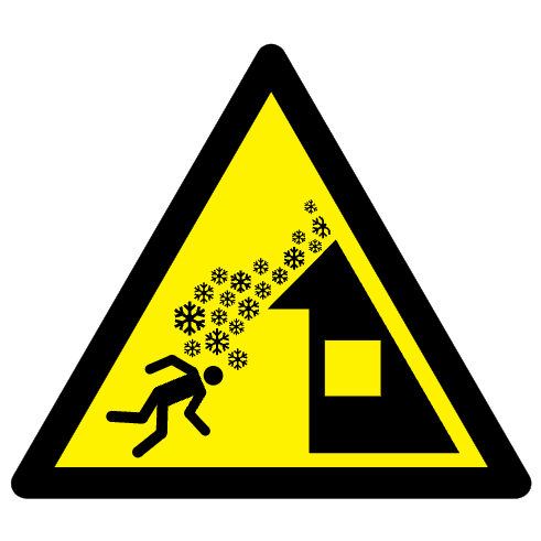 Chute de neige du toit