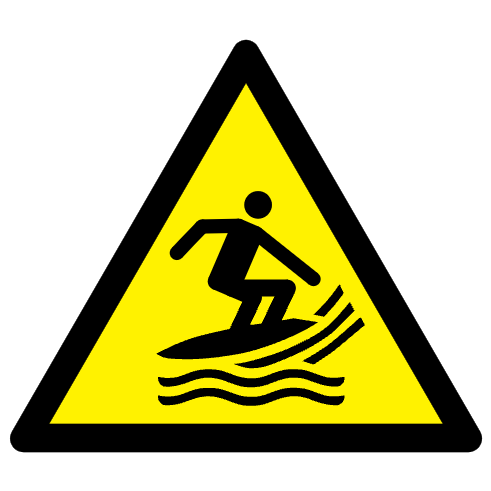Zone de pratique du surf
