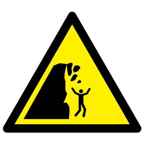 Danger falaise instable