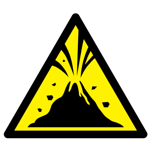 Danger zone volcanique