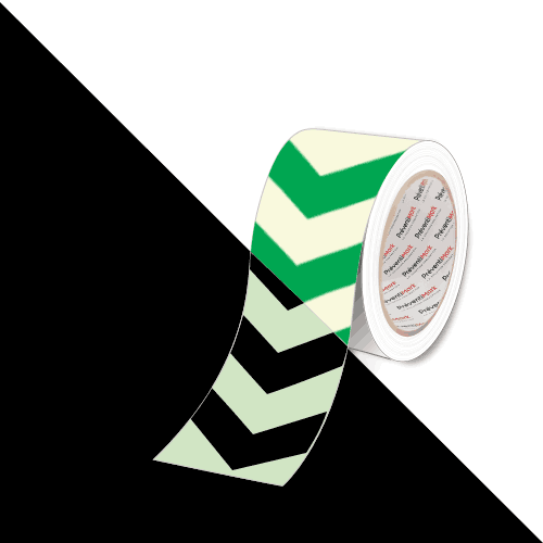 Rouleau sol flèche ou chevrons photoluminescent