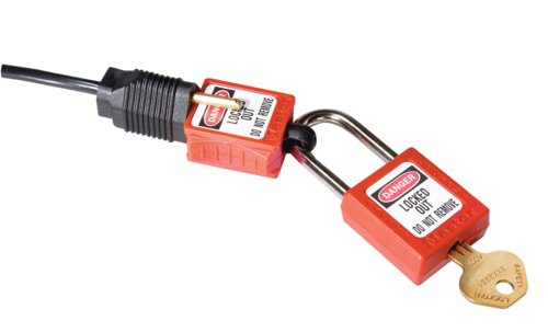Dispositif compact de consignation de broche de fiche, prises de 110-120 V-Master Lock- Preventimark