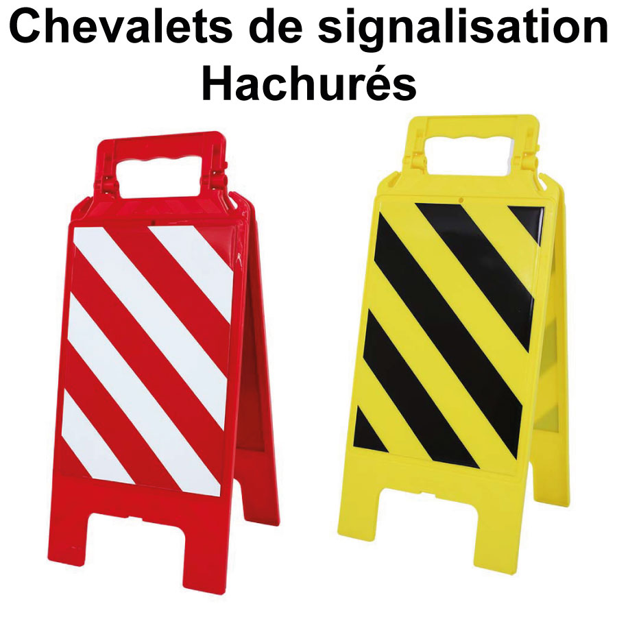 Chevalets de signalisation hachurés