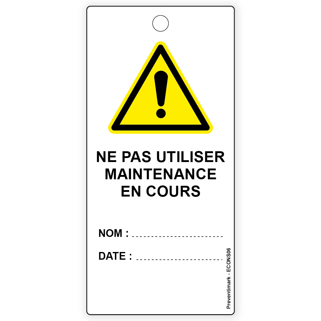 Ne pas utiliser maintenance en cours