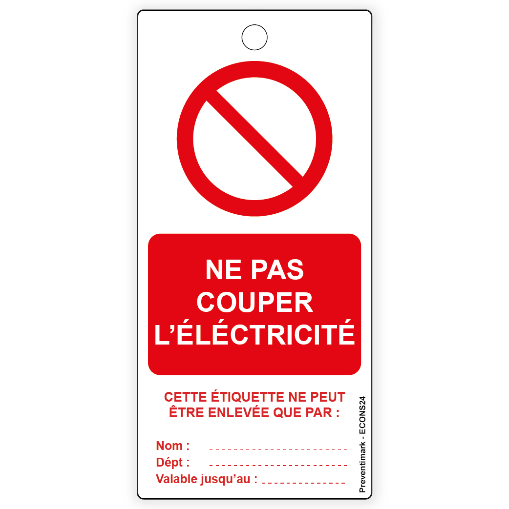 Ne pas couper l'éléctricité