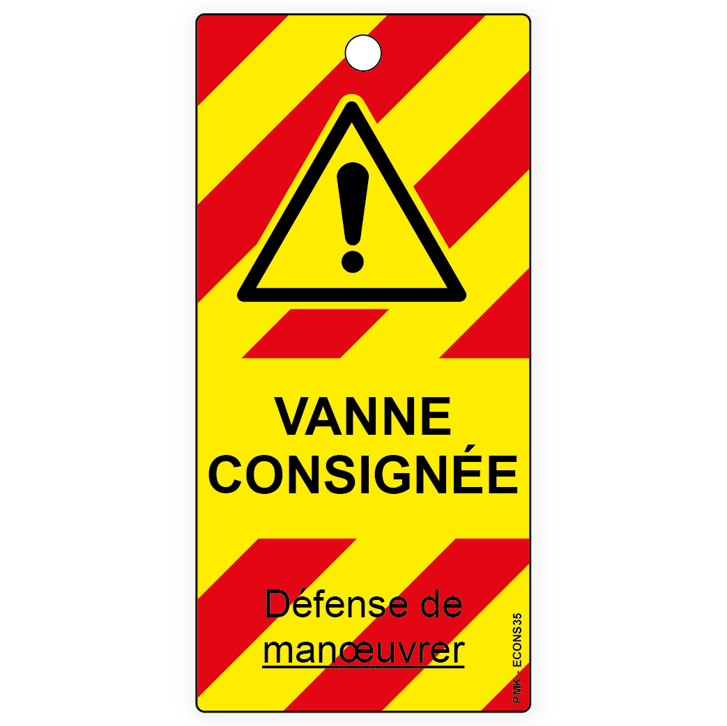 Vanne consignée