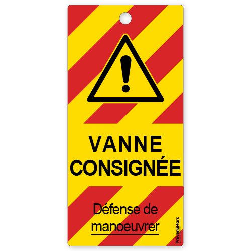 Vanne consignée