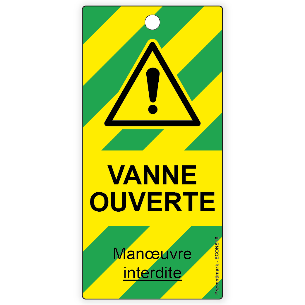 Vanne ouverte