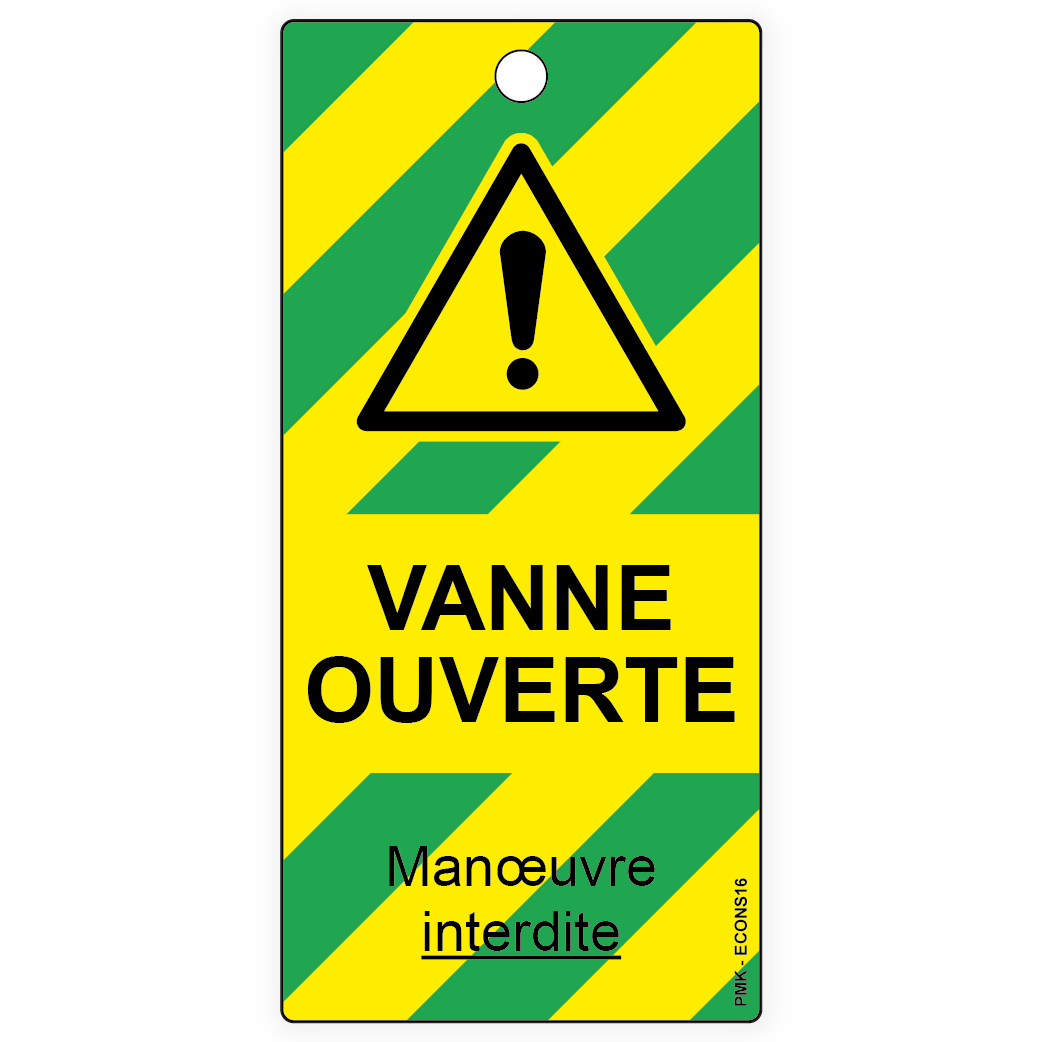 Vanne ouverte