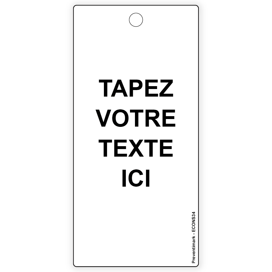 Votre texte et votre pictogramme personnalisable