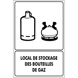 Local de stockage des bouteilles de gaz