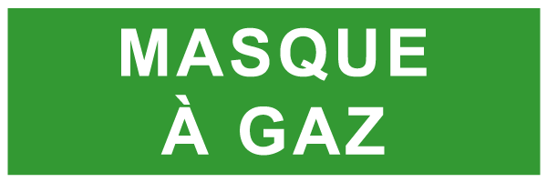 Masque à gaz - E212 - étiquettes et panneaux d'évacuation, de sauvetage et de secours - texte horizontal