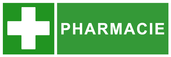 Pharmacie - E225 - étiquettes et panneaux d'évacuation, de sauvetage et de secours - paysage