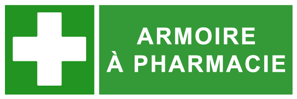 Armoire à pharmacie - E226 - étiquettes et panneaux d'évacuation, de sauvetage et de secours - paysage