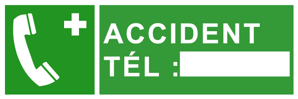 Accident - E234 - étiquettes et panneaux d'évacuation, de sauvetage et de secours - paysage