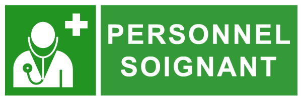 Personnel soignant - E243 - étiquettes et panneaux d'évacuation, de sauvetage et de secours - paysage