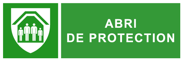 Abri de protection - E264 - étiquettes et panneaux d'évacuation, de sauvetage et de secours - paysage