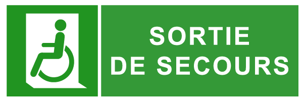 Sortie de secours - E273 - étiquettes et panneaux d'évacuation, de sauvetage et de secours - paysage