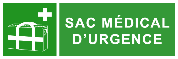 Sac médical d'urgence - E276 - étiquettes et panneaux d'évacuation, de sauvetage et de secours - paysage