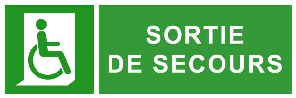 Sortie de secours - E282 - étiquettes et panneaux d'évacuation, de sauvetage et de secours - paysage