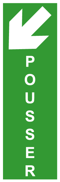 Pousser (spécial porte) - E309 - étiquettes et panneaux d'évacuation, de sauvetage et de secours - paysage