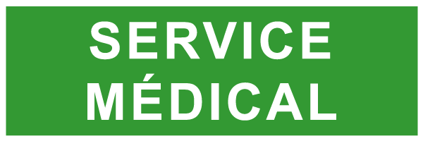 Service médical - E337 - étiquettes et panneaux d'évacuation, de sauvetage et de secours - texte horizontal