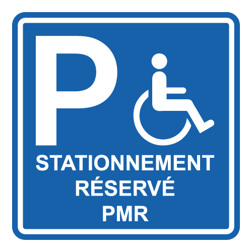 Parking réservés aux personnes à mobilité réduite - M320 - étiquettes et panneaux d'obligation et de consigne