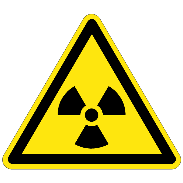 Matières radioactives ou radiations ionisantes - W003 - ISO 7010 - étiquettes et panneaux de danger et de prévention