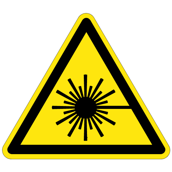 Rayonnement laser - W004 - ISO 7010 - étiquettes et panneaux de danger et de prévention