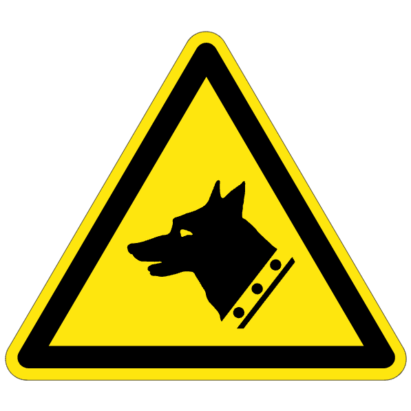 Chien de garde - W013 - ISO 7010 - étiquettes et panneaux de danger et de prévention