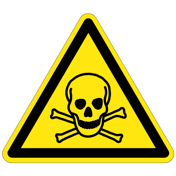 Matières toxiques - W016 - ISO 7010 - étiquettes et panneaux de danger et de prévention