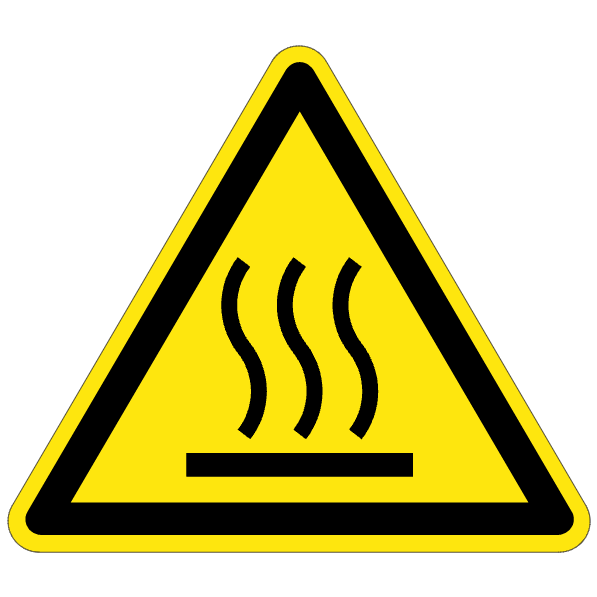 Surfaces chaudes - W017 - ISO 7010 - étiquettes et panneaux de danger et de prévention