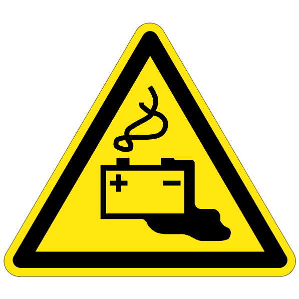 Charge de la batterie en cours - W026 - ISO 7010 - étiquettes et panneaux de danger et de prévention