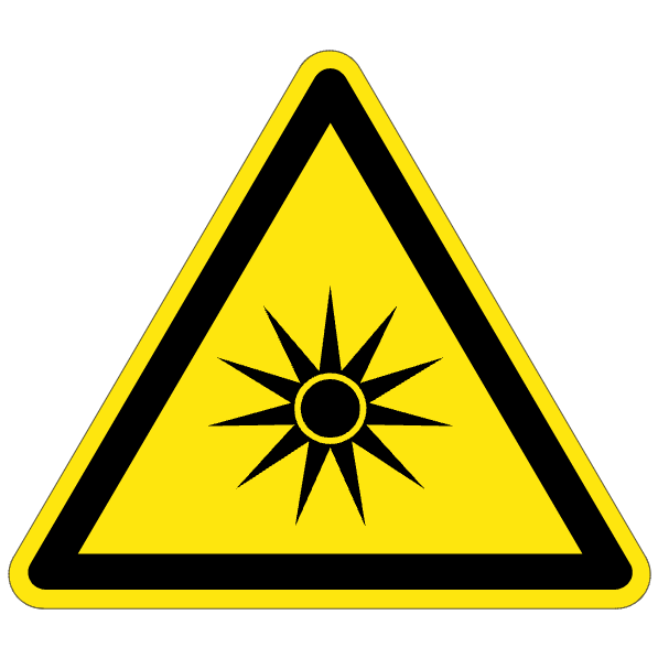 Rayonnement optique - W027 - ISO 7010 - étiquettes et panneaux de danger et de prévention