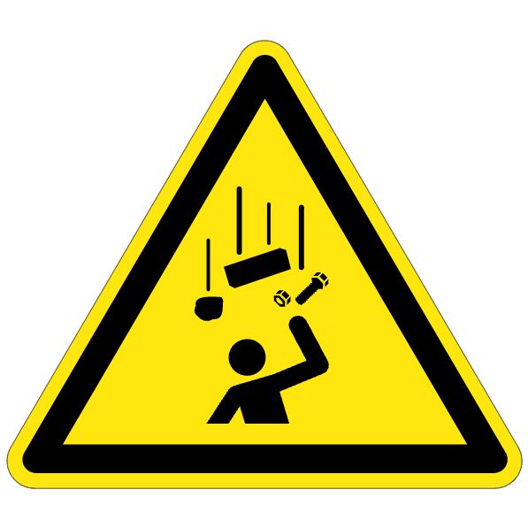 Danger chute d'objets - W035 - ISO 7010 - étiquettes et panneaux de danger et de prévention