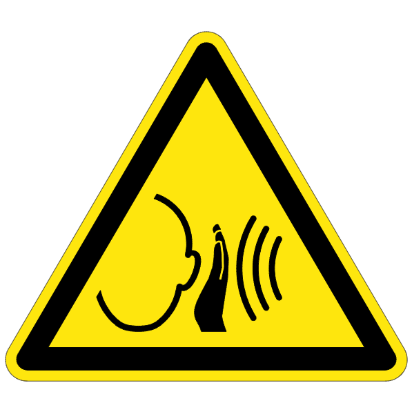 Bruit fort et soudain - W038 - ISO 7010 - étiquettes et panneaux de danger et de prévention