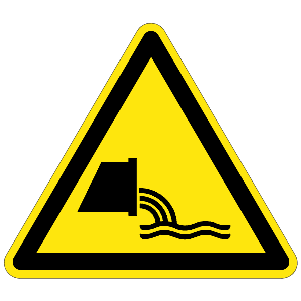 Evacuation des eaux usées - W055 - ISO 7010 - étiquettes et panneaux de danger et de prévention