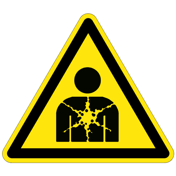 Danger substance ou mélange présentant un risque pour la santé - W071 - ISO 7010 - étiquettes et panneaux de danger et de prévention