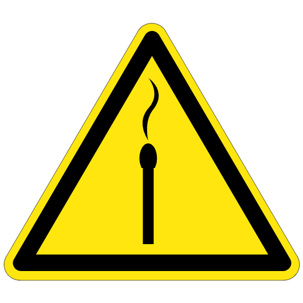 Toute flamme interdite - W165 - étiquettes et panneaux de danger et de prévention