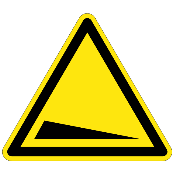 Pan incliné - W175 - étiquettes et panneaux de danger et de prévention