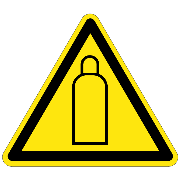 Bouteille de gaz vide - W180 - étiquettes et panneaux de danger et de prévention