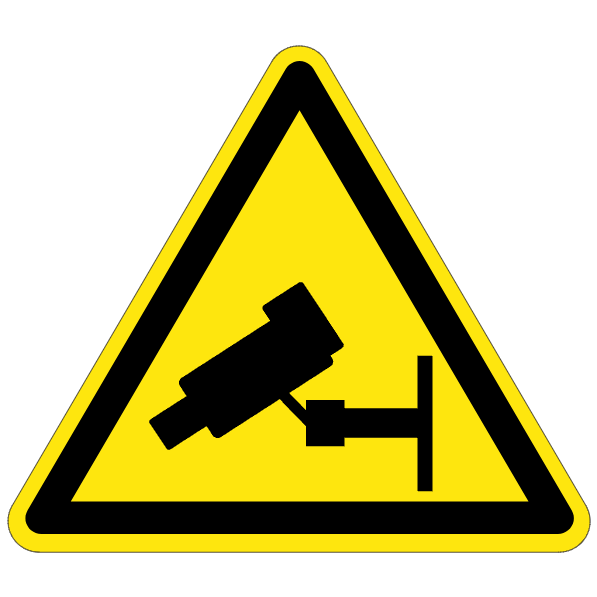Surveillance vidéo - W210 - étiquettes et panneaux de danger et de prévention