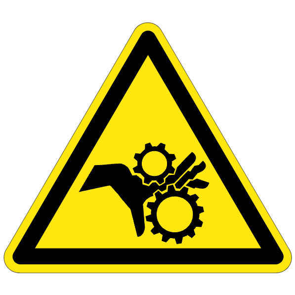 Attention aux mains Engrenages - W214 - étiquettes et panneaux de danger et de prévention